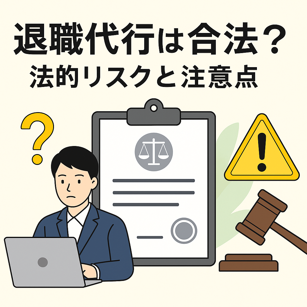 退職代行は合法？法的リスクと注意点
